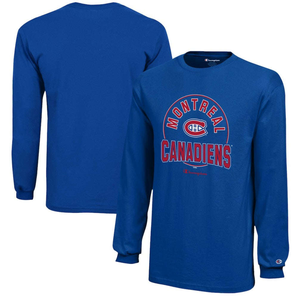 Montreal Canadiens Champion Youth Long-Sleeve Jersey T-Shirt - Royal - NHL