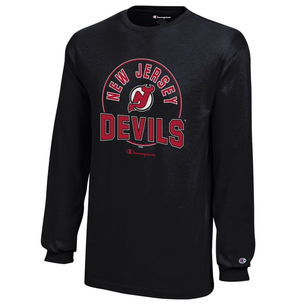 New Jersey Devils Champion Youth Long-Sleeve Jersey T-Shirt - Black - NHL