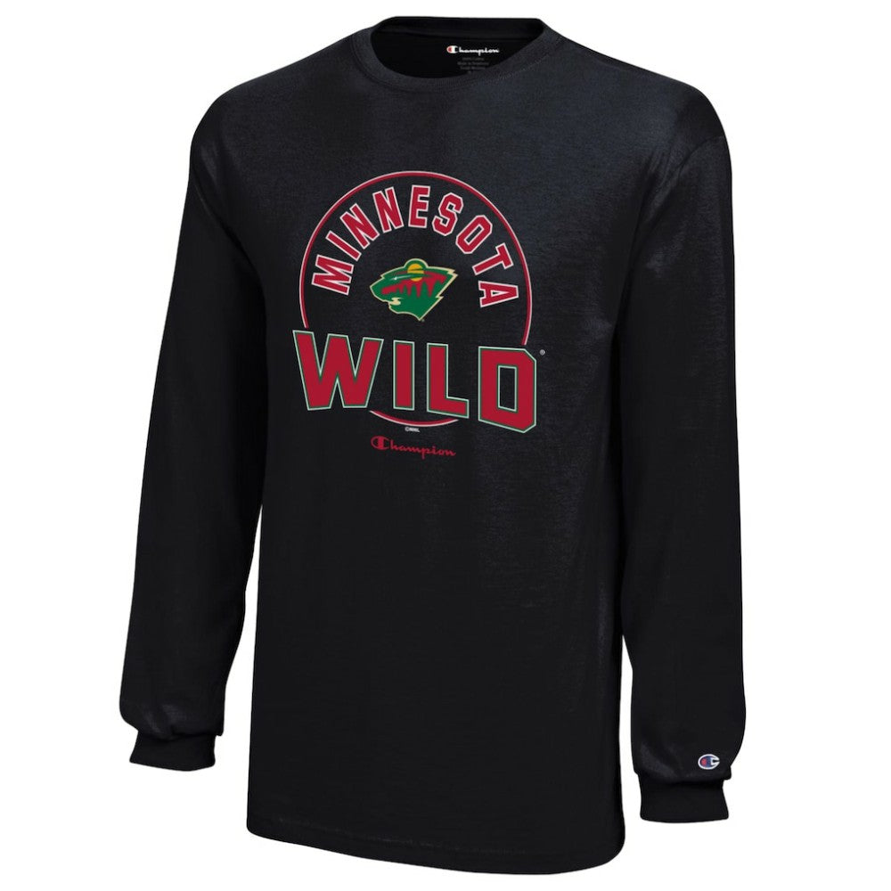 Minnesota Wild Champion Youth Long-Sleeve Jersey T-Shirt - Black - NHL