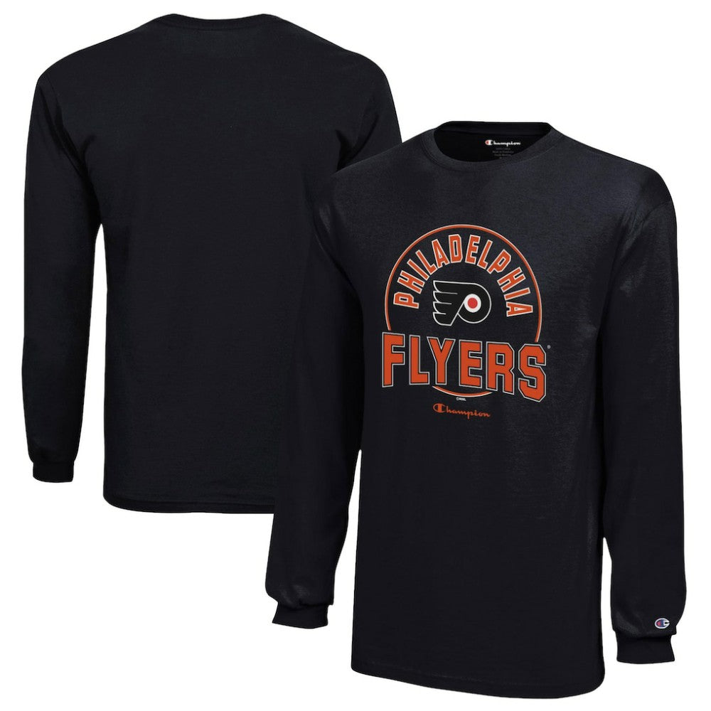 Philadelphia Flyers Champion Youth Long-Sleeve Jersey T-Shirt - Black - NHL