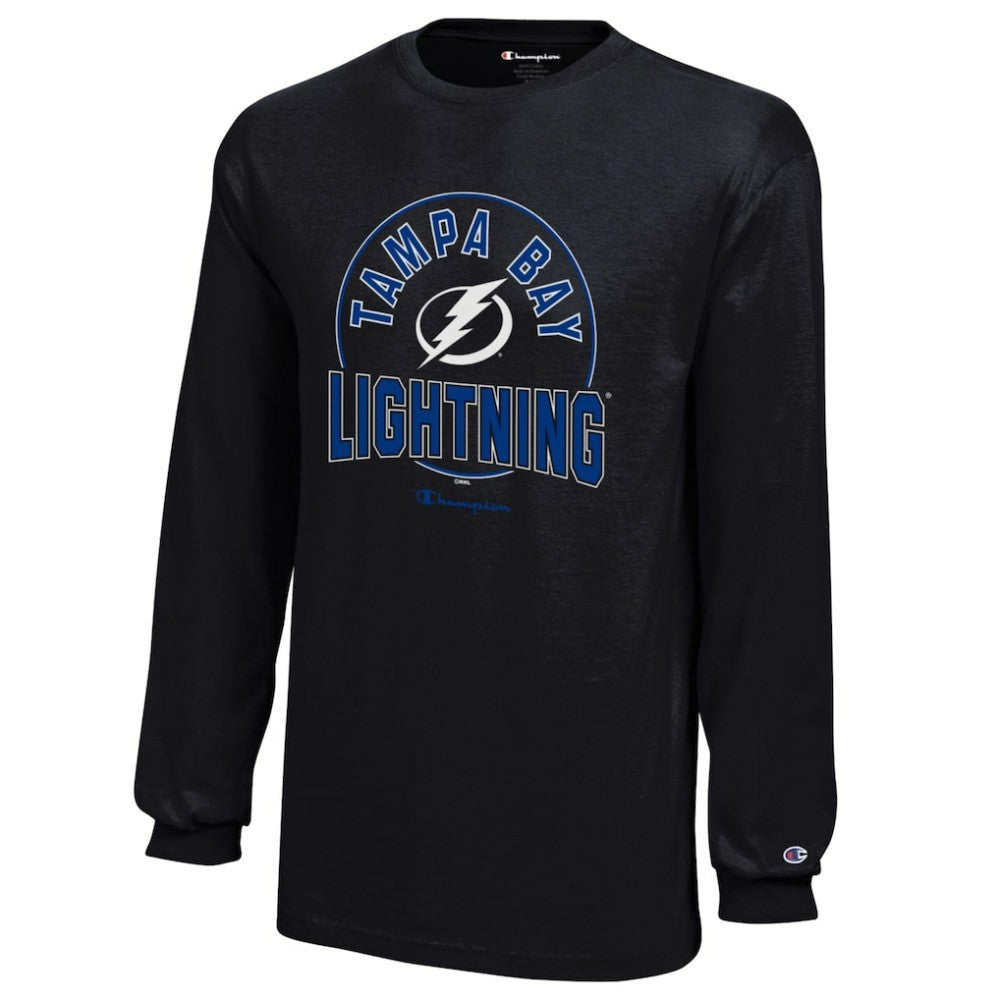Tampa Bay Lightning Champion Youth Long-Sleeve Jersey T-Shirt - Black - NHL