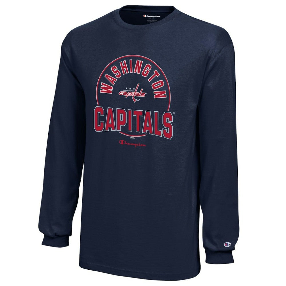Washington Capitals Champion Youth Long-Sleeve Jersey T-Shirt - Navy - NHL