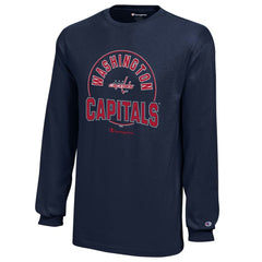 Washington Capitals Champion Youth Long-Sleeve Jersey T-Shirt - Navy - NHL