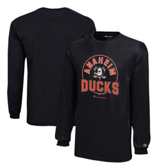Anaheim Ducks Champion Youth Long-Sleeve Jersey T-Shirt - Black - NHL