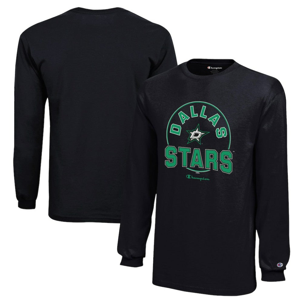Dallas Stars Champion Youth Long-Sleeve Jersey T-Shirt - Black - NHL