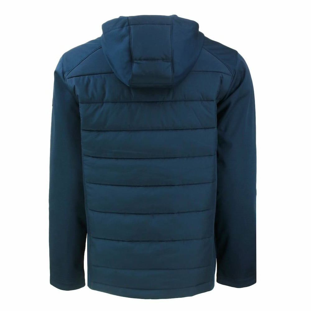 Kansas City Chiefs Cutter & Buck Americana Evoke Hybrid Eco Softshell Recycled Full-Zip Hooded Jacket Navy | NFL