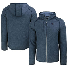 Baltimore Ravens Cutter & Buck Americana Mainsail Full-Zip Hooded Jacket Heather Navy | NFL