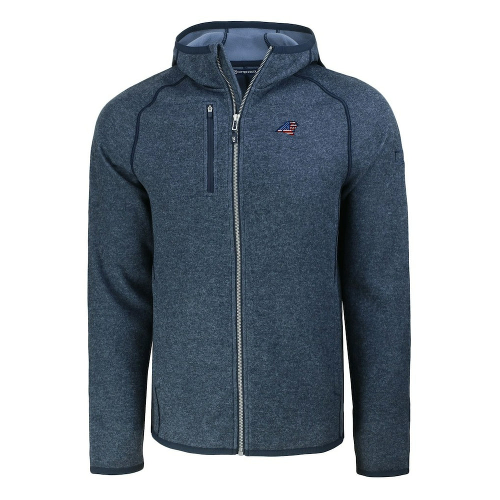 Carolina Panthers Cutter & Buck Americana Mainsail Full-Zip Hooded Jacket Heather Navy | NFL