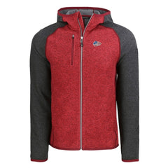 Kansas City Chiefs Cutter & Buck Americana Mainsail Full-Zip Hooded Jacket Heather Red/Heather Charcoal | NFL
