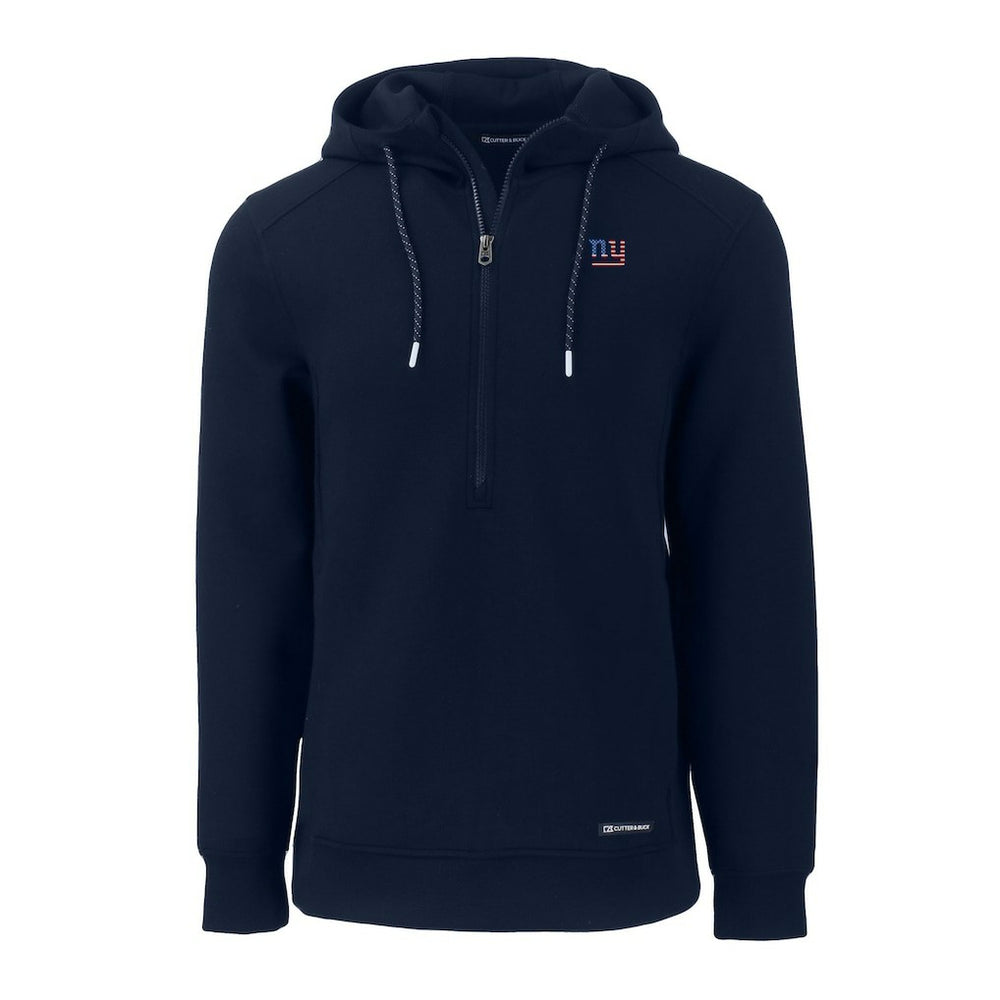 New York Giants Cutter & Buck Americana Roam Eco Half-Zip Recycled Pullover Hoodie Navy | NFL