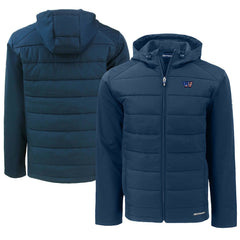 Washington Commanders Cutter & Buck Big & Tall Americana Evoke Hybrid Eco Softshell Recycled Full-Zip Hooded Jacket Navy | NFL