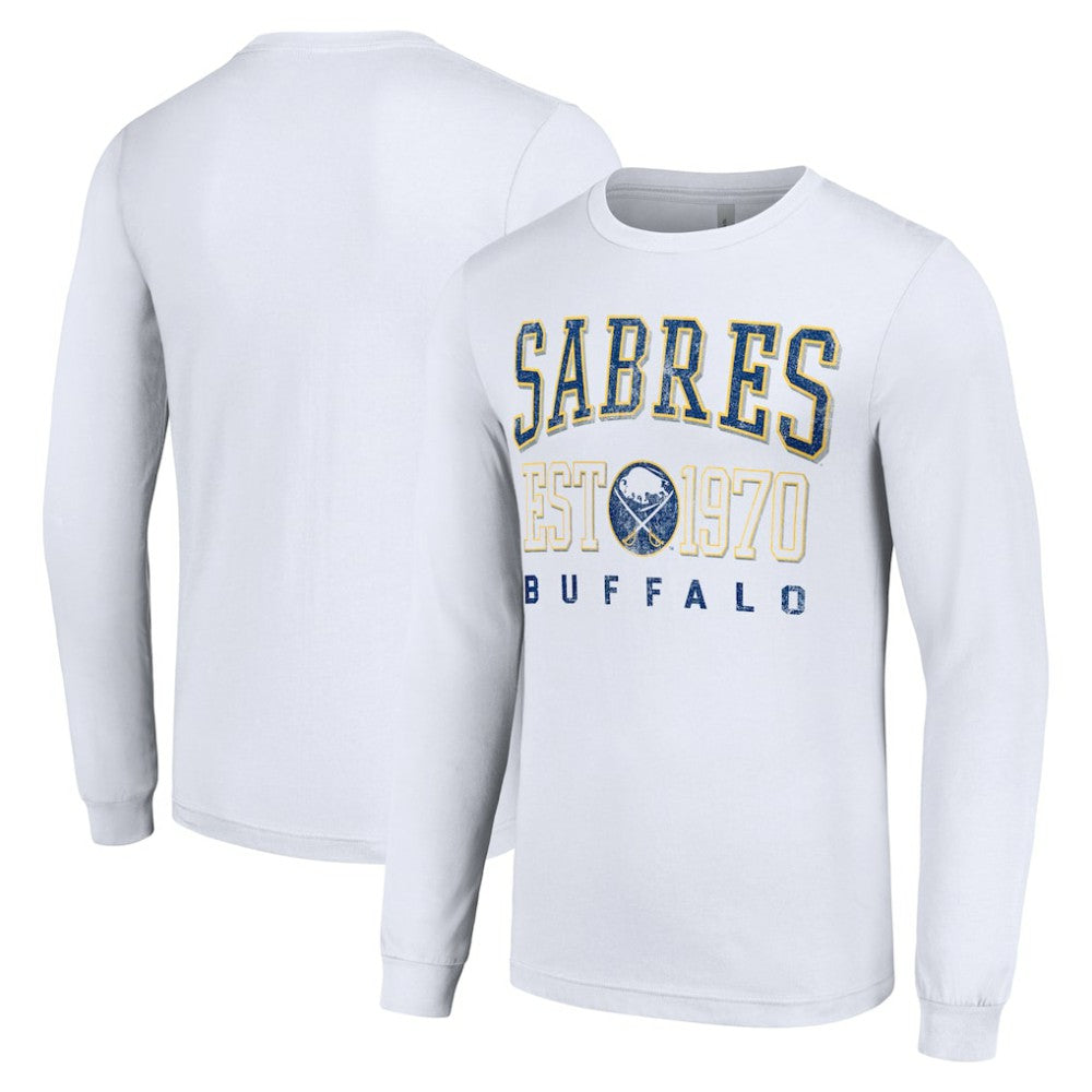 Buffalo Sabres Starter Retro Graphic Long Sleeve Crew T-Shirt - White - NHL