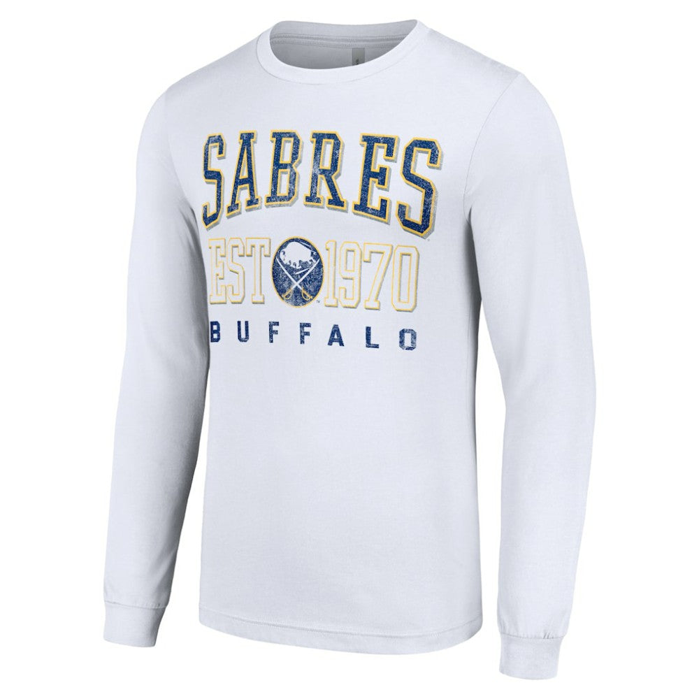 Buffalo Sabres Starter Retro Graphic Long Sleeve Crew T-Shirt - White - NHL