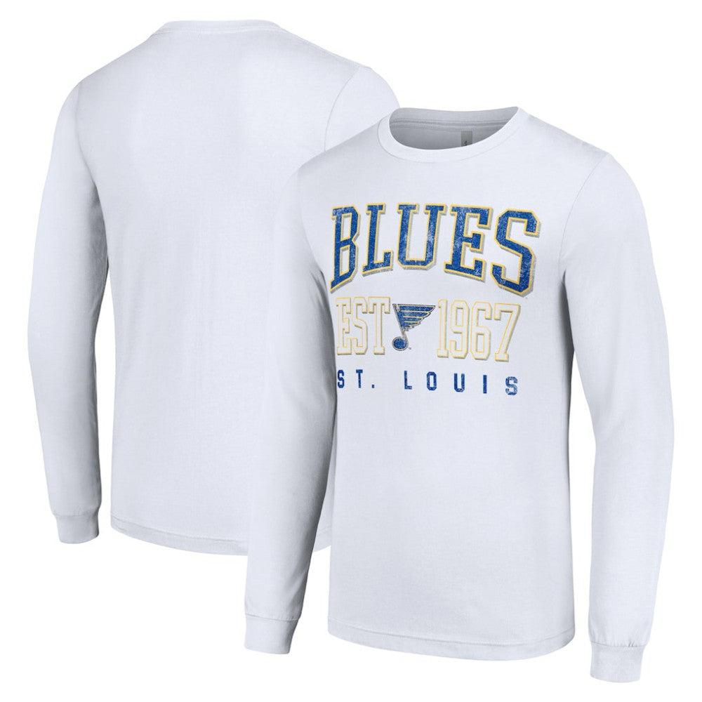 St. Louis Blues Starter Retro Graphic Long Sleeve Crew T-Shirt - White - NHL