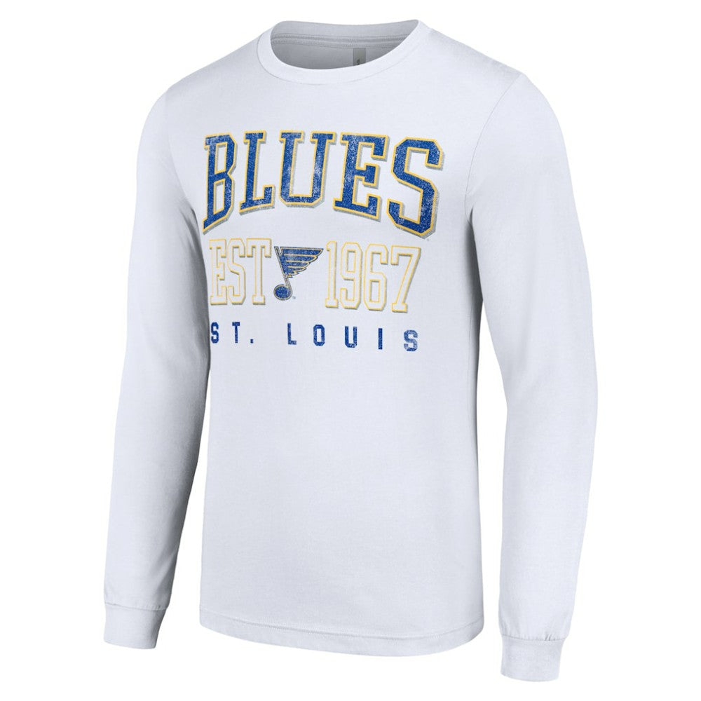 St. Louis Blues Starter Retro Graphic Long Sleeve Crew T-Shirt - White - NHL