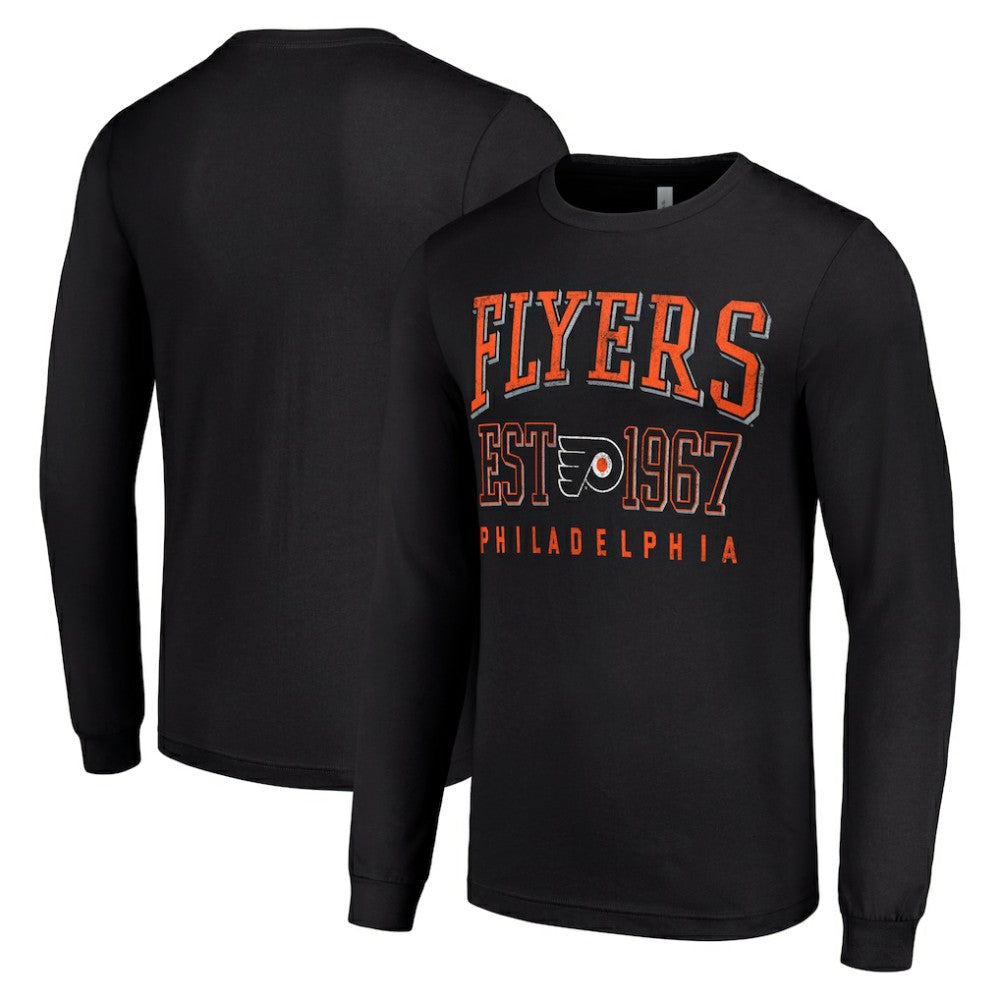 Philadelphia Flyers Starter Retro Graphic Long Sleeve Crew T-Shirt - Black - NHL