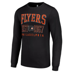Philadelphia Flyers Starter Retro Graphic Long Sleeve Crew T-Shirt - Black - NHL