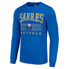 Buffalo Sabres Starter Retro Graphic Long Sleeve Crew T-Shirt - Royal - NHL