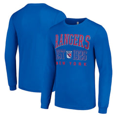 New York Rangers Starter Retro Graphic Long Sleeve Crew T-Shirt - Royal - NHL