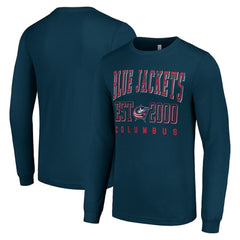 Columbus Blue Jackets Starter Logo Graphic Long Sleeve T-Shirt - Navy - NHL