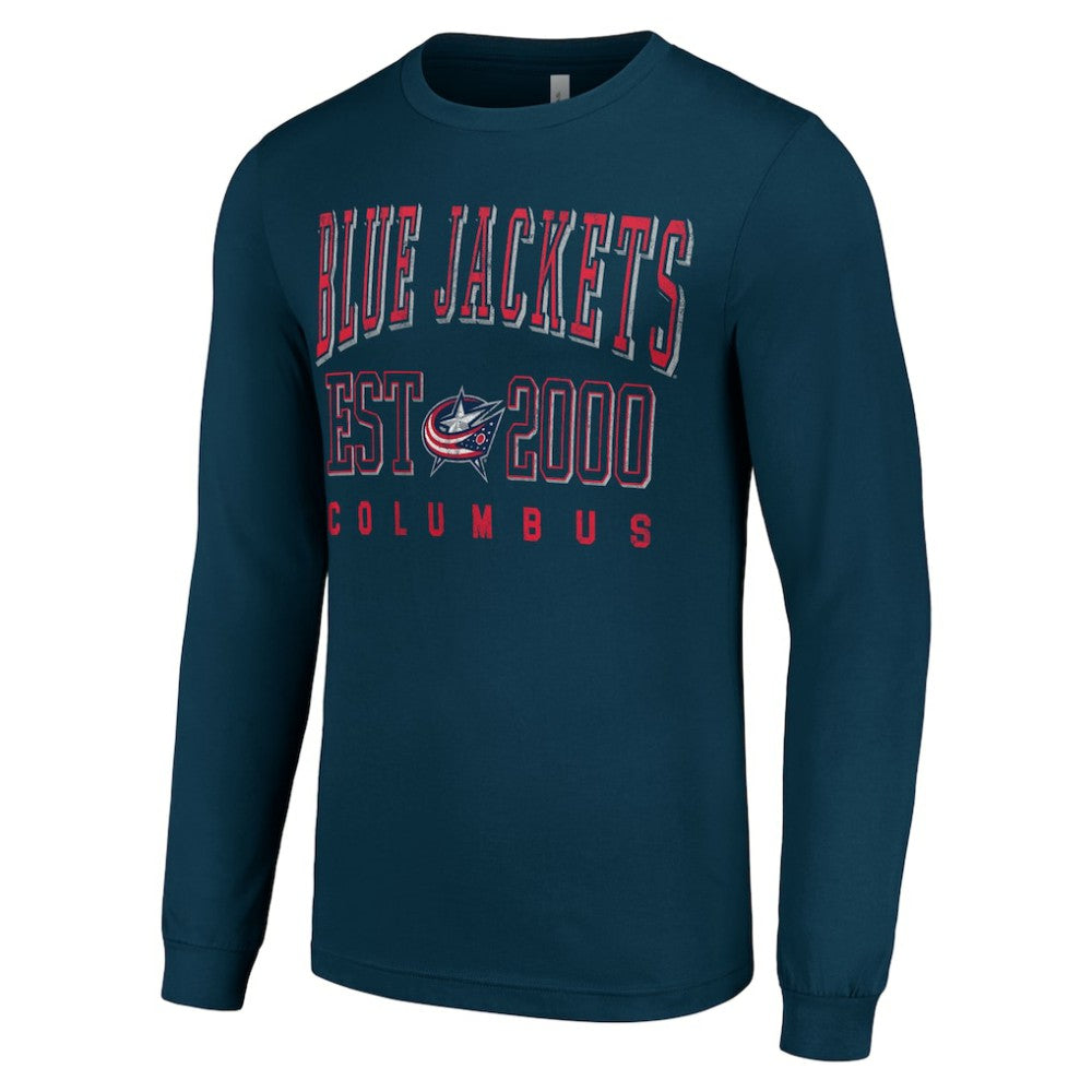 Columbus Blue Jackets Starter Logo Graphic Long Sleeve T-Shirt - Navy - NHL