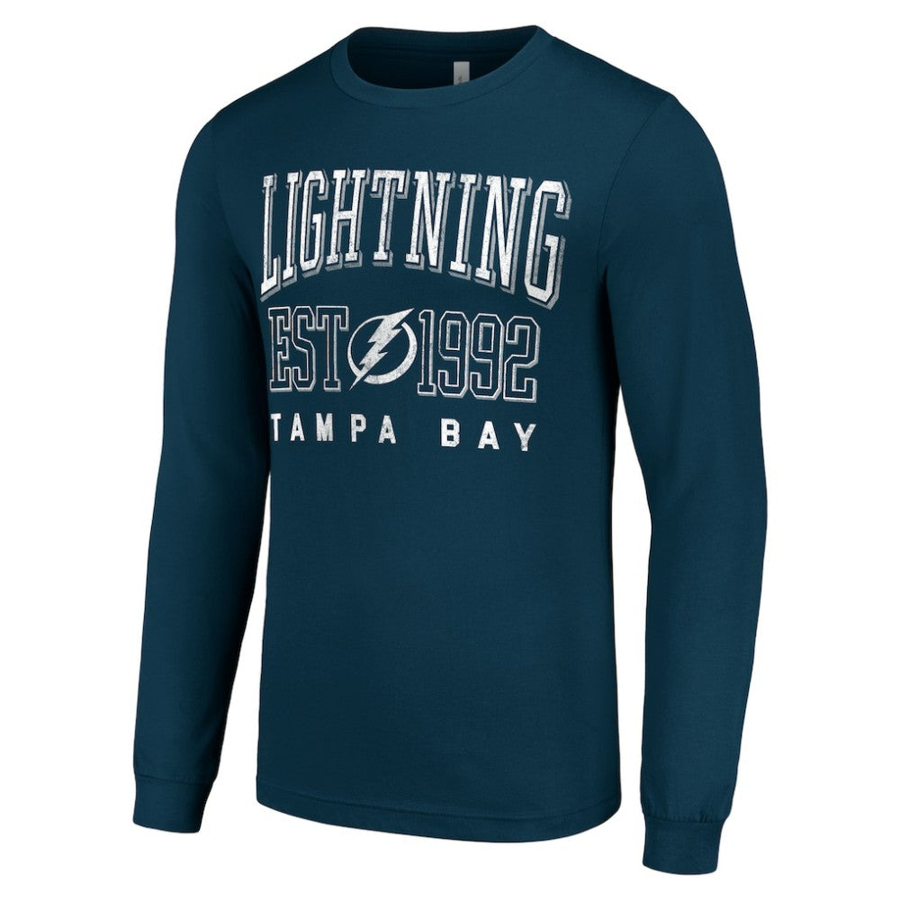Tampa Bay Lightning Starter Logo Graphic Long Sleeve T-Shirt - Navy - NHL