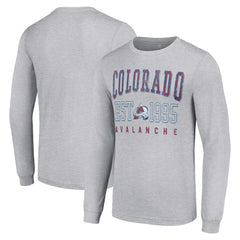 Colorado Avalanche Starter Logo Graphic Long Sleeve T-Shirt - Heather Gray - NHL