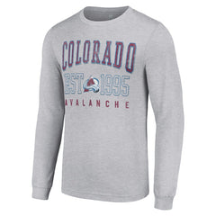 Colorado Avalanche Starter Logo Graphic Long Sleeve T-Shirt - Heather Gray - NHL