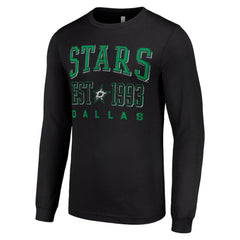 Dallas Stars Starter Logo Graphic Long Sleeve T-Shirt - Black - NHL