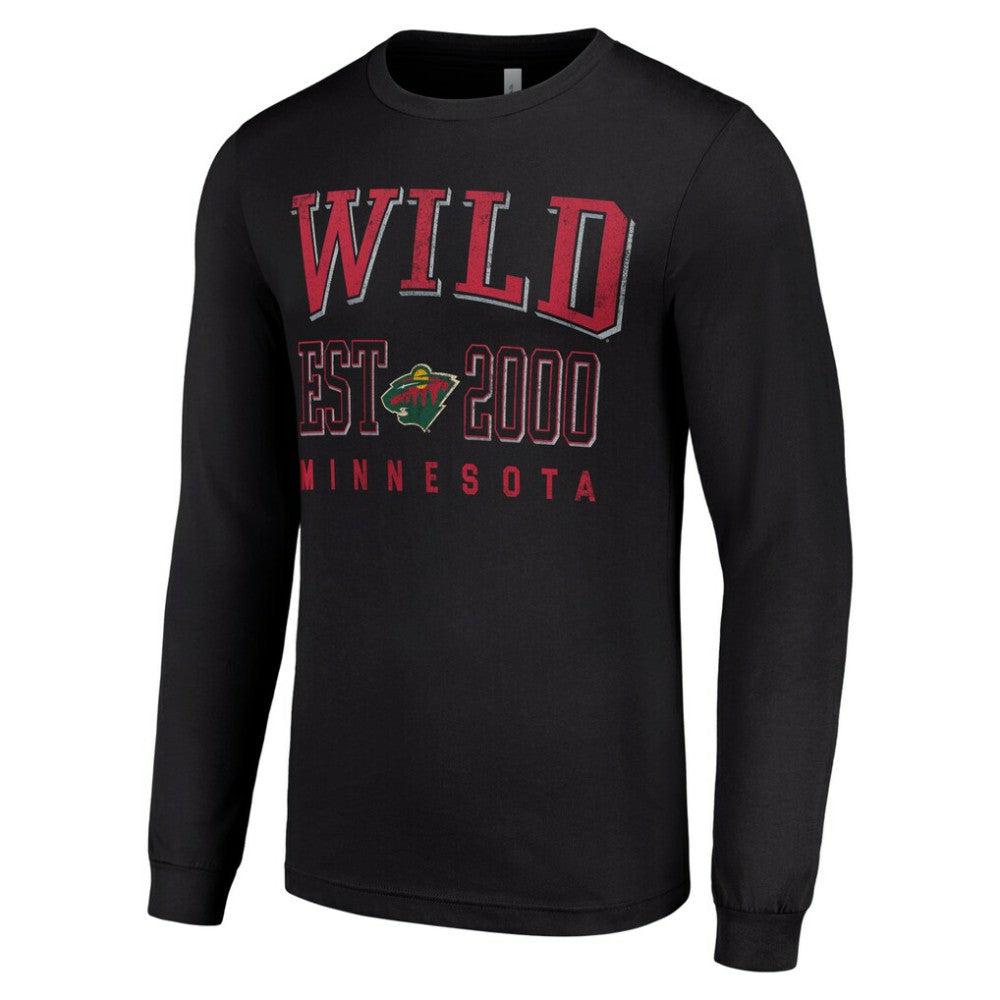 Minnesota Wild Starter Logo Graphic Long Sleeve T-Shirt - Black - NHL