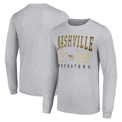 Nashville Predators Starter Logo Graphic Long Sleeve T-Shirt - Heather Gray - NHL