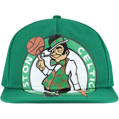 Boston Celtics Oversized Puff Print Logo Golfer Snapback Hat Kelly Green - NBA