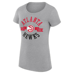 Atlanta Hawks G-III 4Her by Carl Banks Women's Super-Slim Fit Lightweight Large City Logo T-Shirt Heather Gray - NBA
