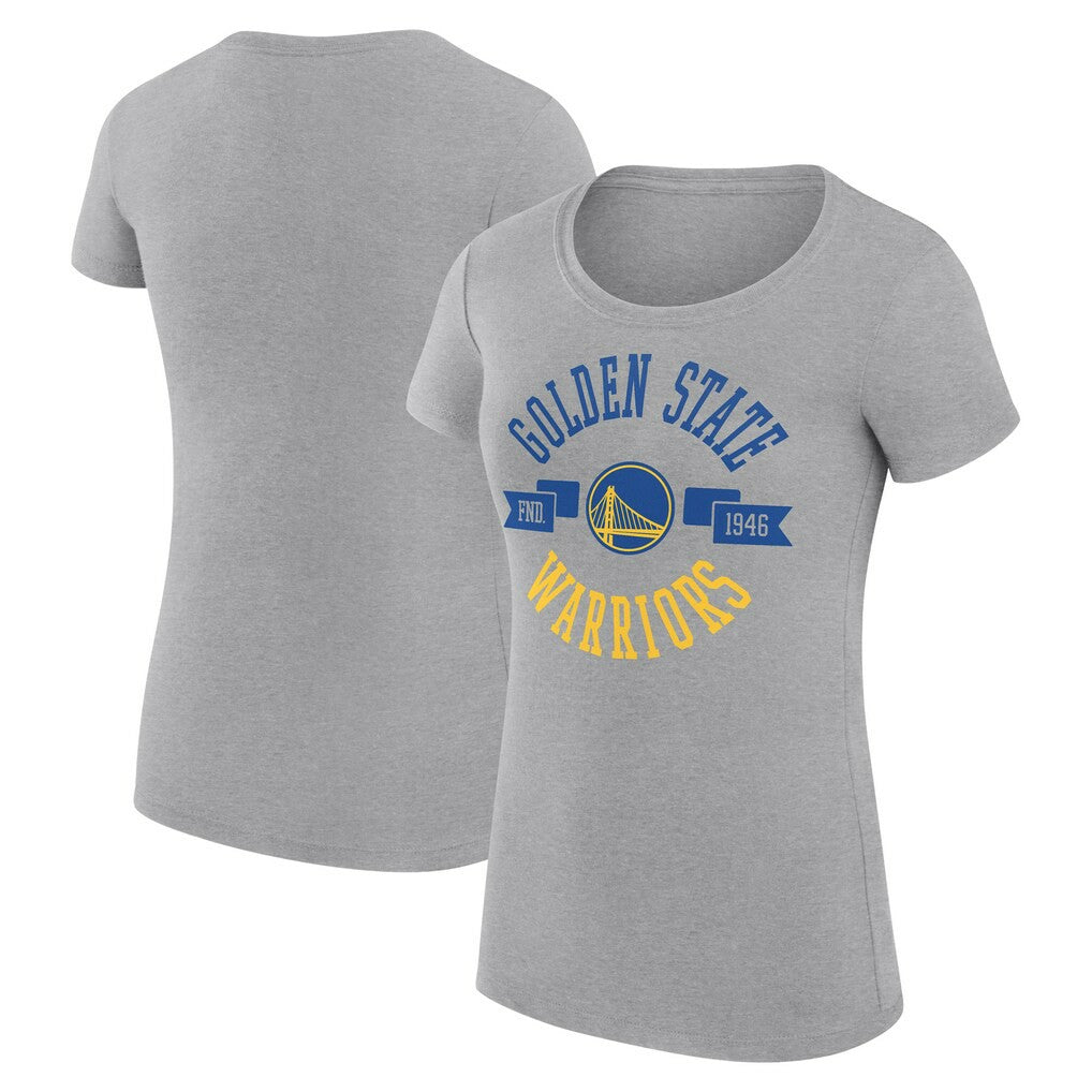 Golden State Warriors G-III 4Her by Carl Banks Women's Super-Slim Fit Lightweight Large City Logo T-Shirt Heather Gray - NBA