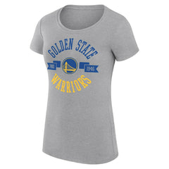 Golden State Warriors G-III 4Her by Carl Banks Women's Super-Slim Fit Lightweight Large City Logo T-Shirt Heather Gray - NBA