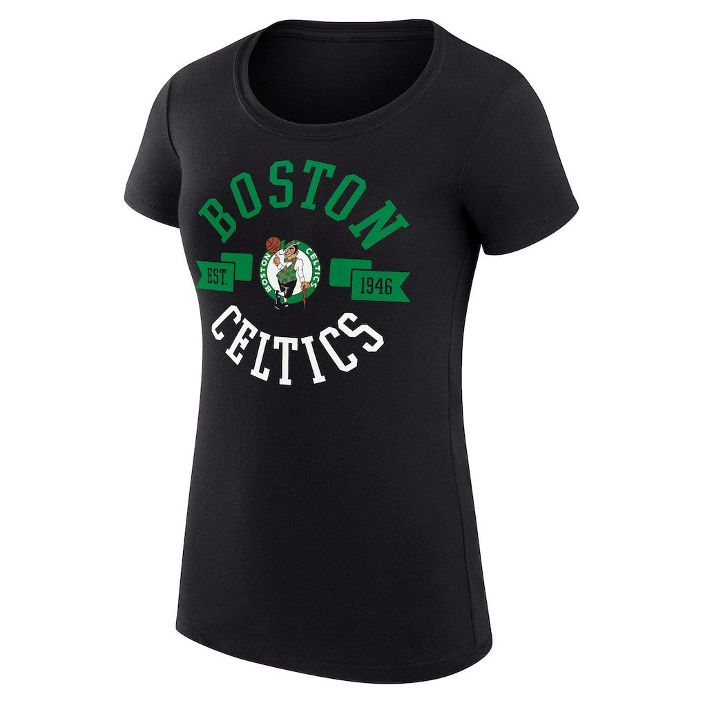 Boston Celtics G-III 4Her by Carl Banks Women's Super-Slim Fit Lightweight Large City Logo T-Shirt Black - NBA