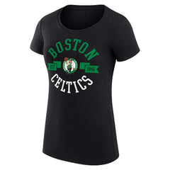 Boston Celtics G-III 4Her by Carl Banks Women's Super-Slim Fit Lightweight Large City Logo T-Shirt Black - NBA