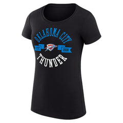 Oklahoma City Thunder G-III 4Her by Carl Banks Women's Super-Slim Fit Lightweight Large City Logo T-Shirt Black - NBA