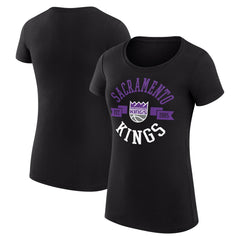 Sacramento Kings G-III 4Her by Carl Banks Women's Super-Slim Fit Lightweight Large City Logo T-Shirt Black - NBA