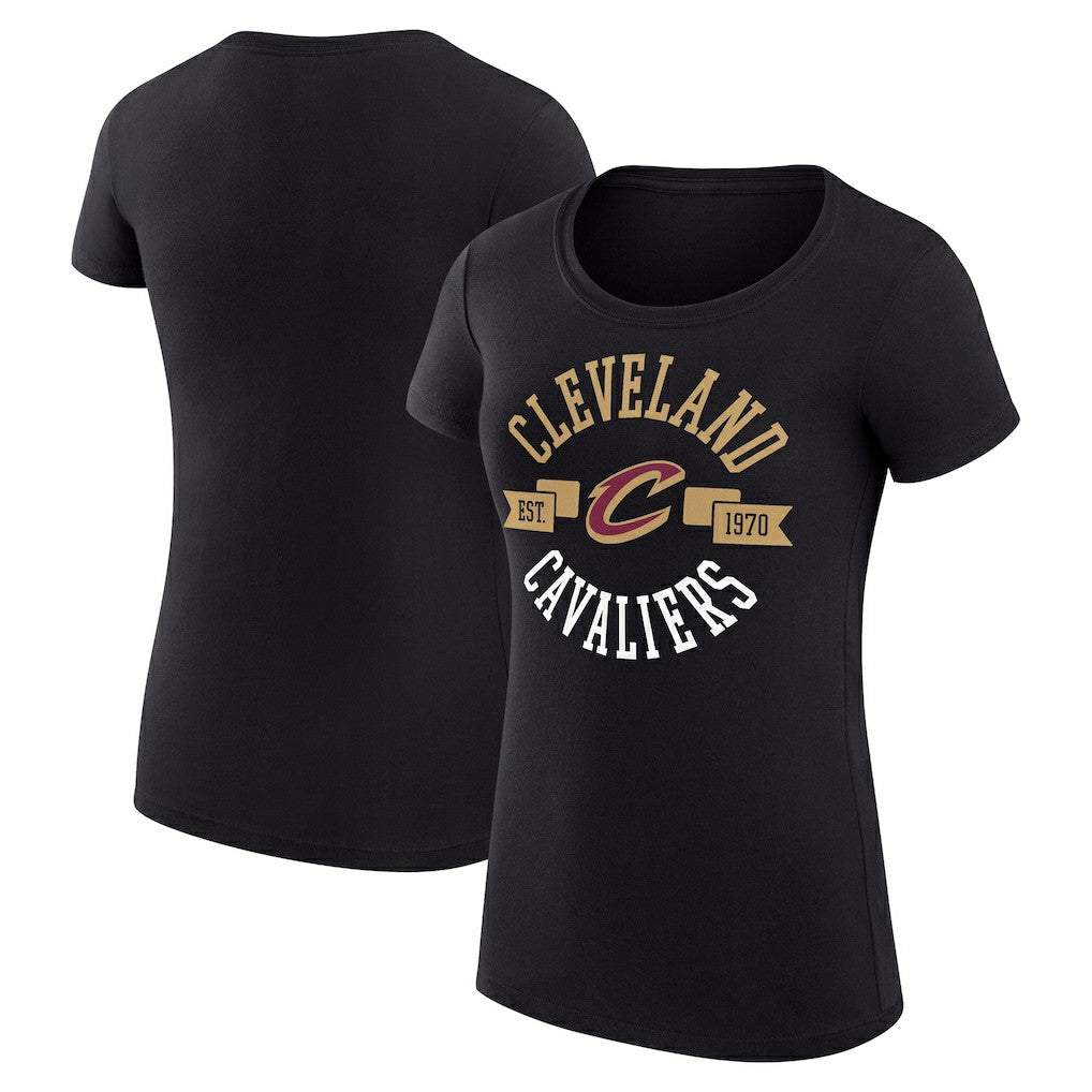 Cleveland Cavaliers G-III 4Her by Carl Banks Women's Super-Slim Fit Lightweight Large City Logo T-Shirt Black - NBA