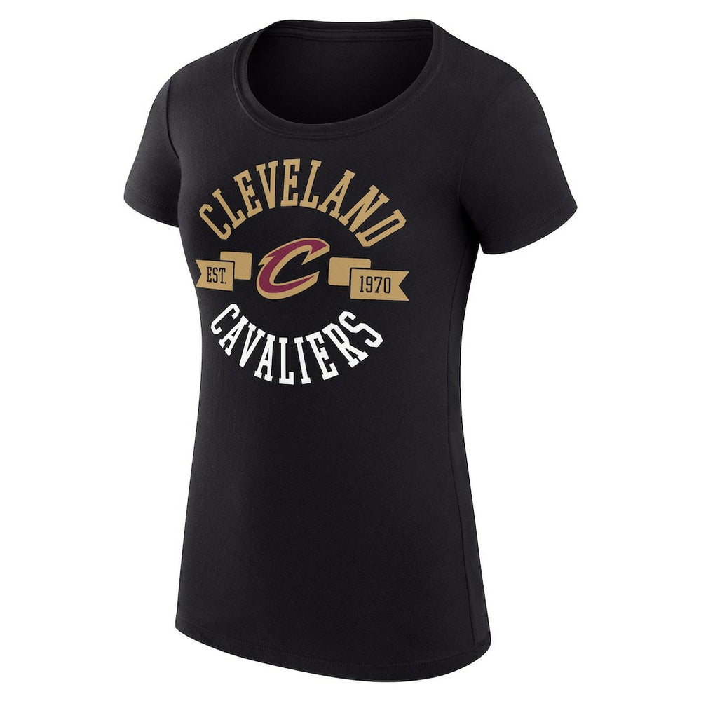 Cleveland Cavaliers G-III 4Her by Carl Banks Women's Super-Slim Fit Lightweight Large City Logo T-Shirt Black - NBA