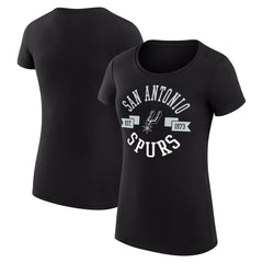 San Antonio Spurs G-III 4Her by Carl Banks Women's Super-Slim Fit Lightweight Large City Logo T-Shirt Black - NBA