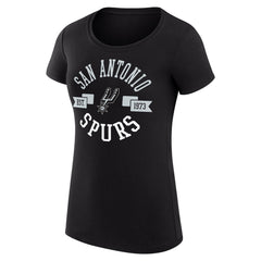 San Antonio Spurs G-III 4Her by Carl Banks Women's Super-Slim Fit Lightweight Large City Logo T-Shirt Black - NBA