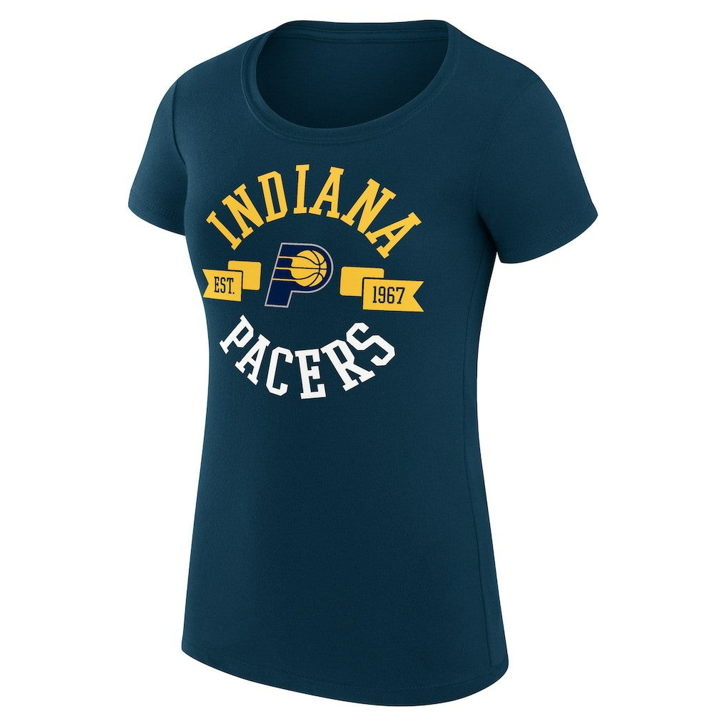 Indiana Pacers G-III 4Her by Carl Banks Women's Super-Slim Fit Lightweight Large City Logo T-Shirt Navy - NBA