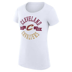 Cleveland Cavaliers G-III 4Her by Carl Banks Women's Super-Slim Fit Lightweight Large City Logo T-Shirt White - NBA