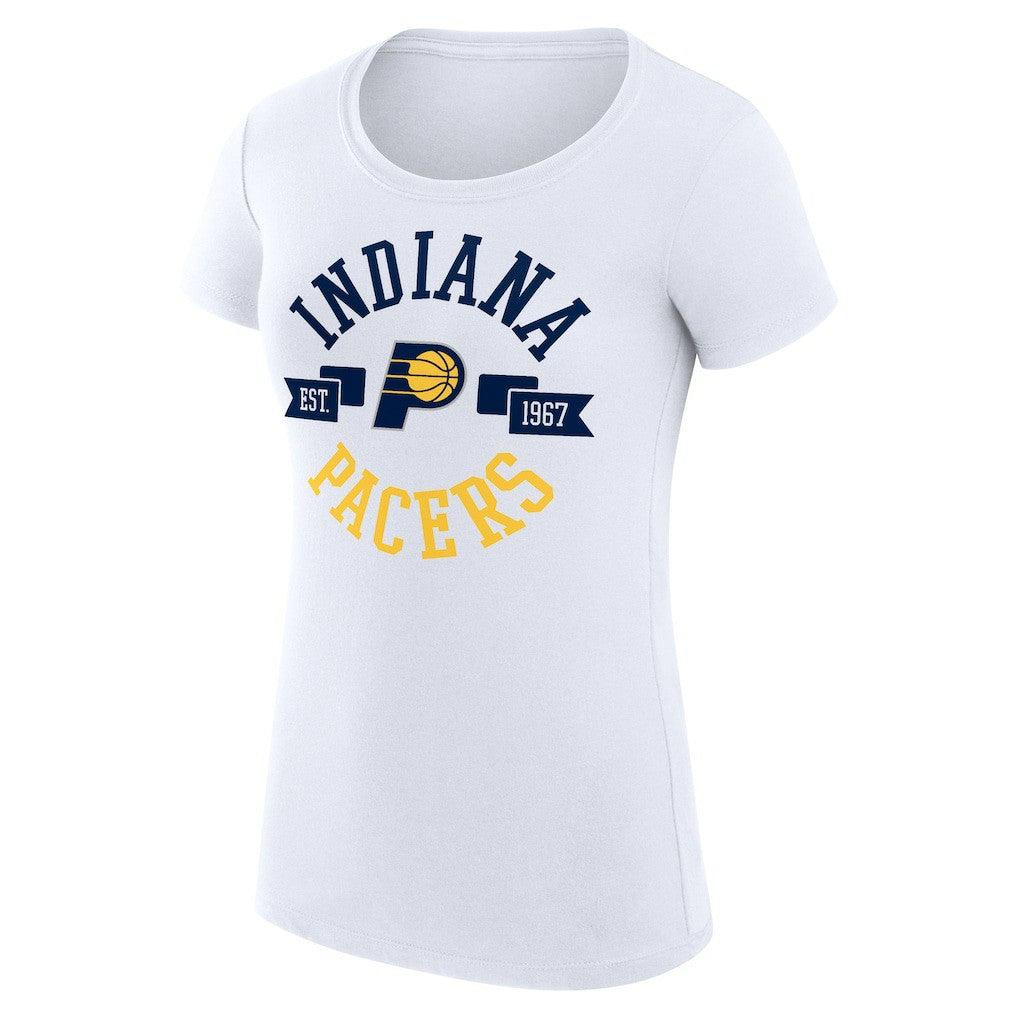 Indiana Pacers G-III 4Her by Carl Banks Women's Super-Slim Fit Lightweight Large City Logo T-Shirt White - NBA