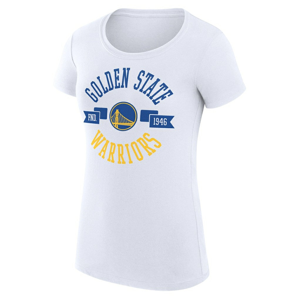 Golden State Warriors G-III 4Her by Carl Banks Women's Super-Slim Fit Lightweight Large City Logo T-Shirt White - NBA