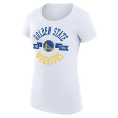 Golden State Warriors G-III 4Her by Carl Banks Women's Super-Slim Fit Lightweight Large City Logo T-Shirt White - NBA