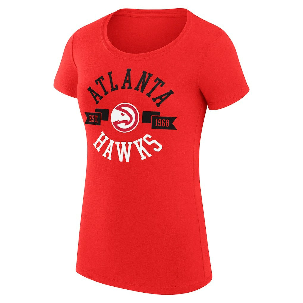 Atlanta Hawks G-III 4Her by Carl Banks Women's Super-Slim Fit Lightweight Large City Logo T-Shirt Red - NBA