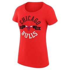 Chicago Bulls G-III 4Her by Carl Banks Women's Super-Slim Fit Lightweight Large City Logo T-Shirt Red - NBA